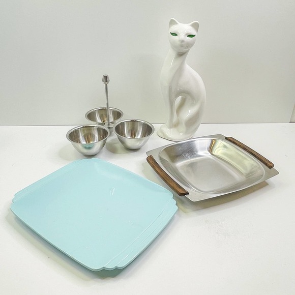 Mid Century Modern Eames Era Dolphin Japan Condiment Serving Dish - Picture 7 of 7